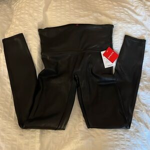 Spanx faux-leather leggings NWT